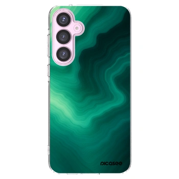 Picasee Samsung Galaxy A55 5G A556B Hülle - Transparentes Silikon - Malachite