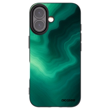 Picasee Apple iPhone 16 Hülle - Schwarzes Silikon - Malachite