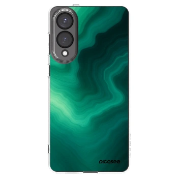 Picasee Samsung Galaxy S25 Edge 5G Hülle - Transparentes Silikon - Malachite