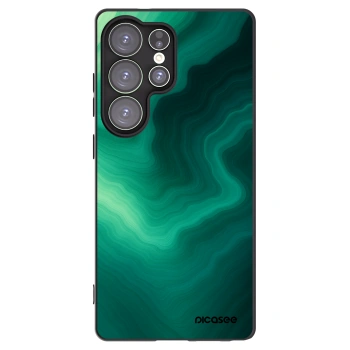 Picasee Samsung Galaxy S25 Ultra 5G Hülle - Schwarzes Silikon - Malachite