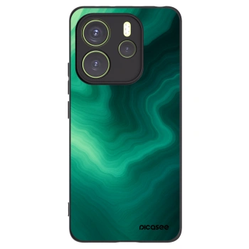 Picasee Xiaomi Redmi Note 14 4G Hülle - Schwarzes Silikon - Malachite
