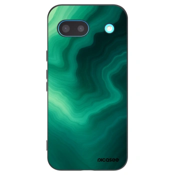 Picasee Google Pixel 8a Hülle - Schwarzes Silikon - Malachite