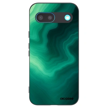 Picasee Google Pixel 8 Hülle - Schwarzes Silikon - Malachite