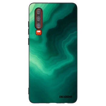 Picasee Huawei P30 Hülle - Schwarzes Silikon - Malachite
