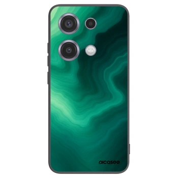 Picasee Xiaomi Redmi Note 14S Hülle - Schwarzes Silikon - Malachite