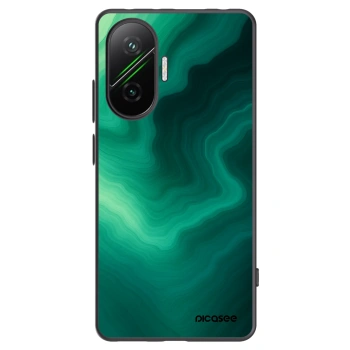 Picasee Xiaomi Poco F7 5G Hülle - Schwarzes Silikon - Malachite