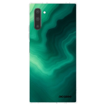 Picasee Samsung Galaxy Note 10 N970F Hülle - Transparentes Silikon - Malachite