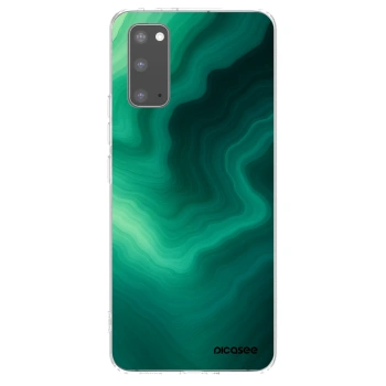 Picasee Samsung Galaxy S20 G980F Hülle - Transparentes Silikon - Malachite