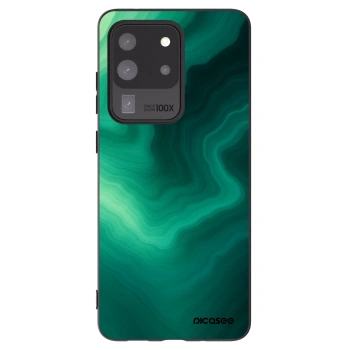 Picasee Samsung Galaxy S20 Ultra 5G G988F Hülle - Schwarzes Silikon - Malachite