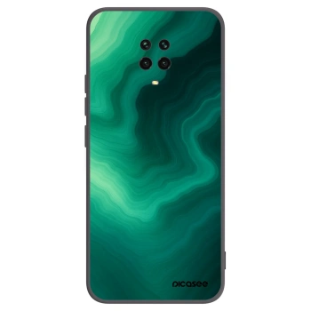 Picasee Xiaomi Redmi Note 9S Hülle - Schwarzes Silikon - Malachite
