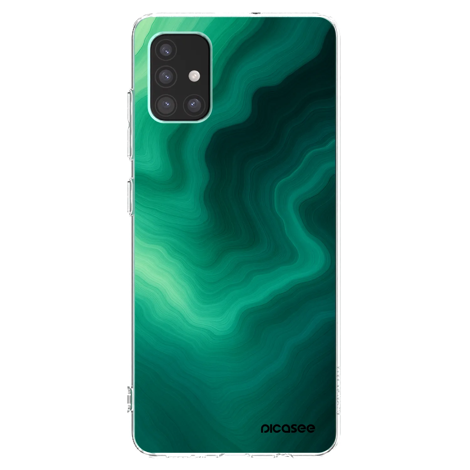 Picasee Samsung Galaxy M51 M515F Hülle - Transparentes Silikon - Malachite
