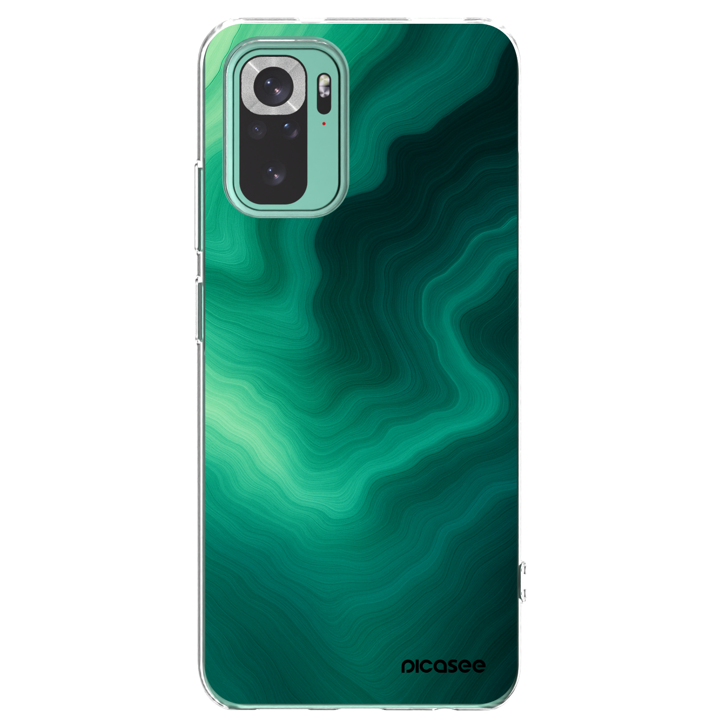 Picasee Xiaomi Redmi Note 10 Pro Hülle - Transparentes Silikon - Malachite