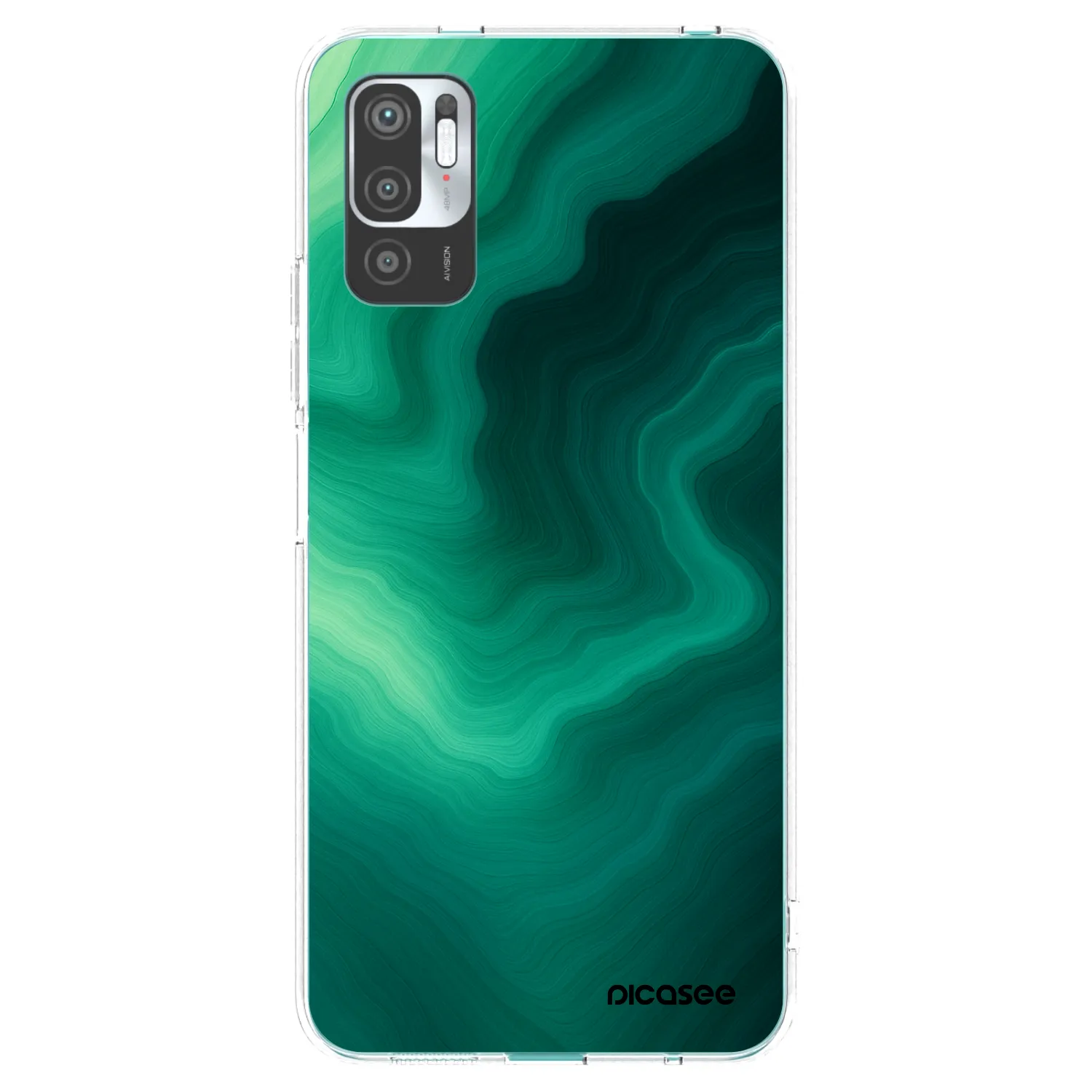 Picasee Xiaomi Redmi Note 10 5G Hülle - Transparentes Silikon - Malachite