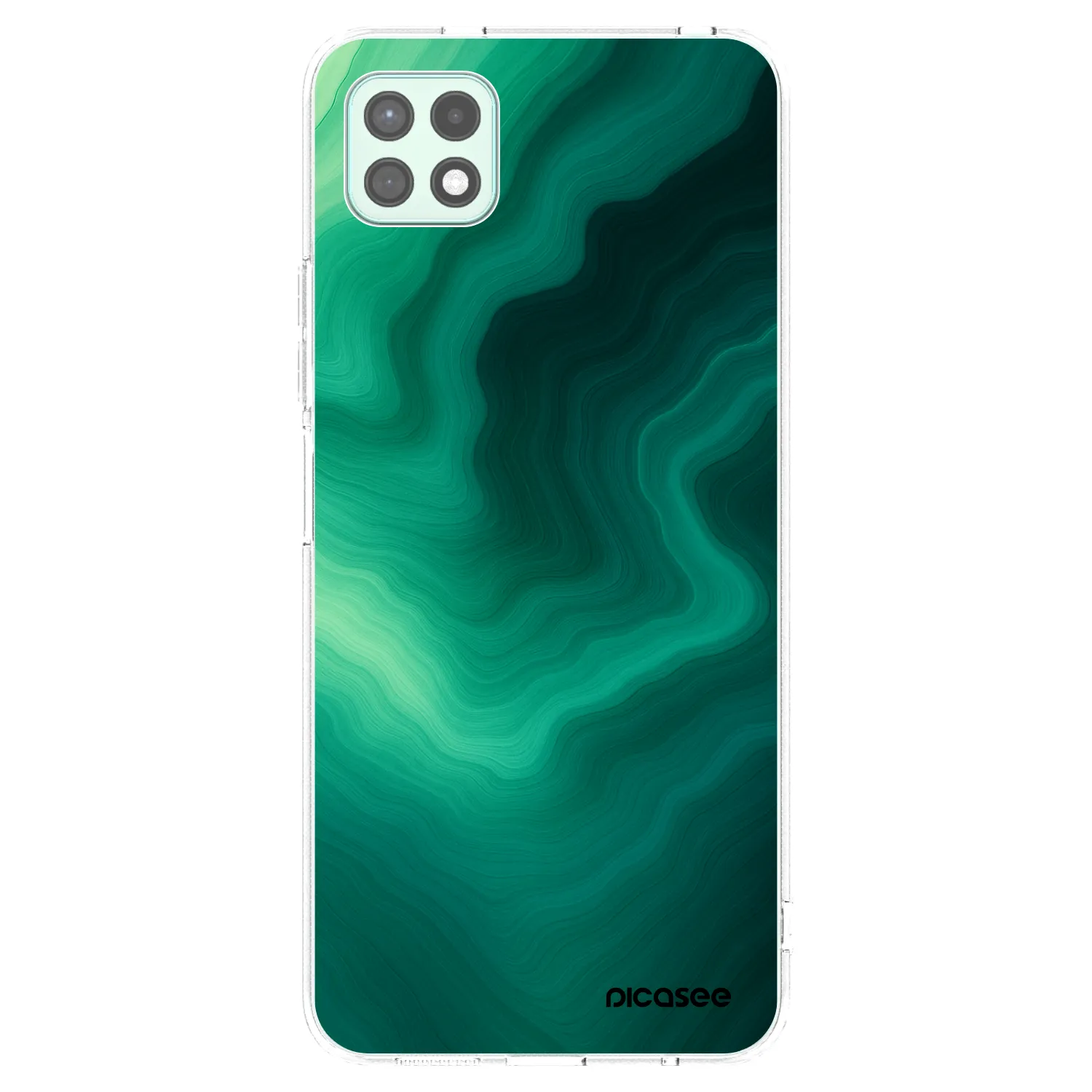 Picasee Samsung Galaxy A22 A226B 5G Hülle - Transparentes Silikon - Malachite