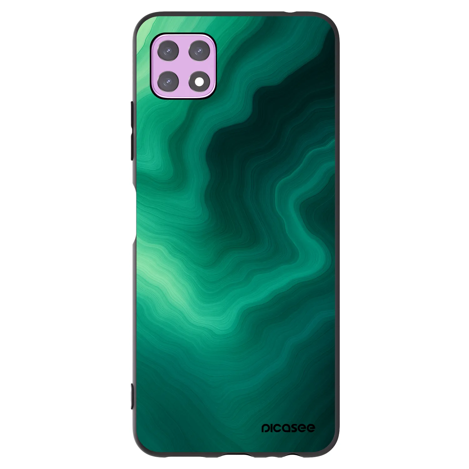Picasee Samsung Galaxy A22 A226B 5G Hülle - Schwarzes Silikon - Malachite