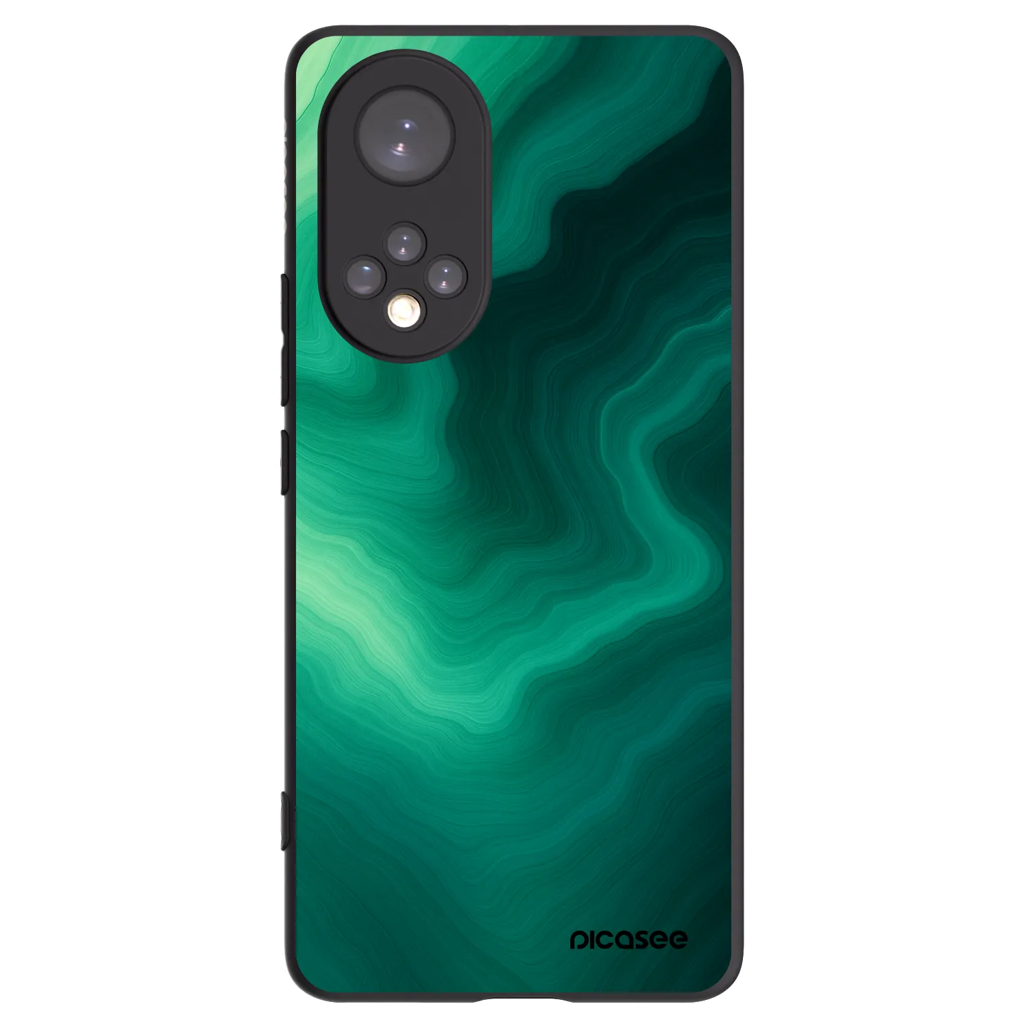 Picasee Huawei Nova 9 Hülle - Schwarzes Silikon - Malachite