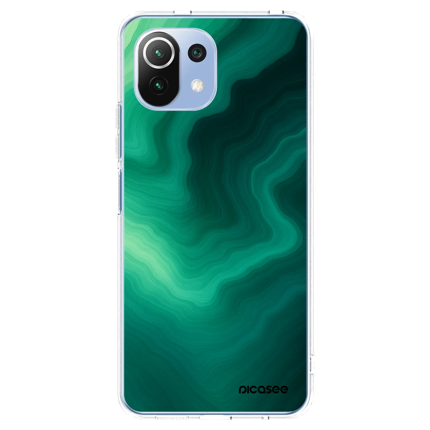 Picasee Xiaomi 11 Lite 5G NE Hülle - Transparentes Silikon - Malachite