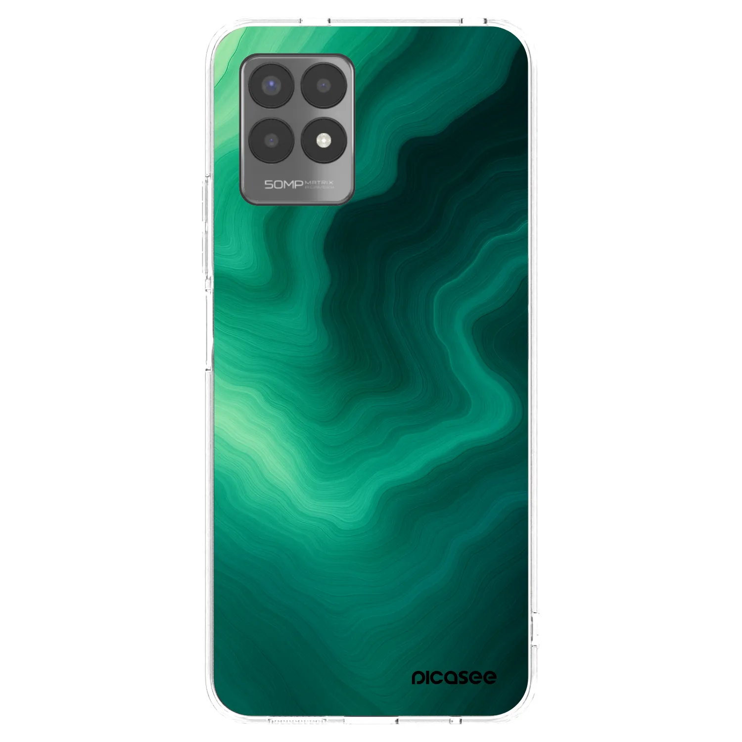 Picasee Realme 8i Hülle - Transparentes Silikon - Malachite