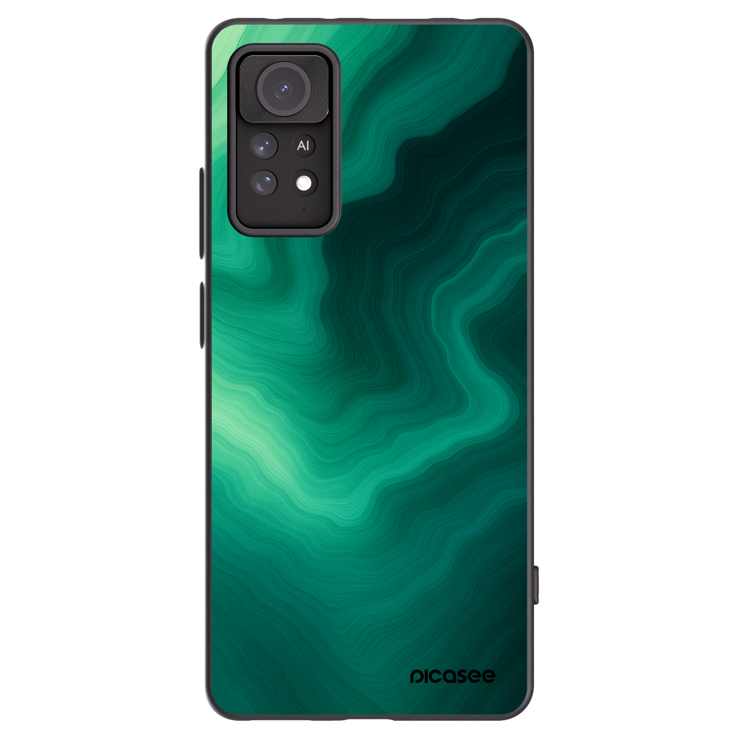 Picasee Xiaomi Redmi Note 11 Pro Hülle - Schwarzes Silikon - Malachite