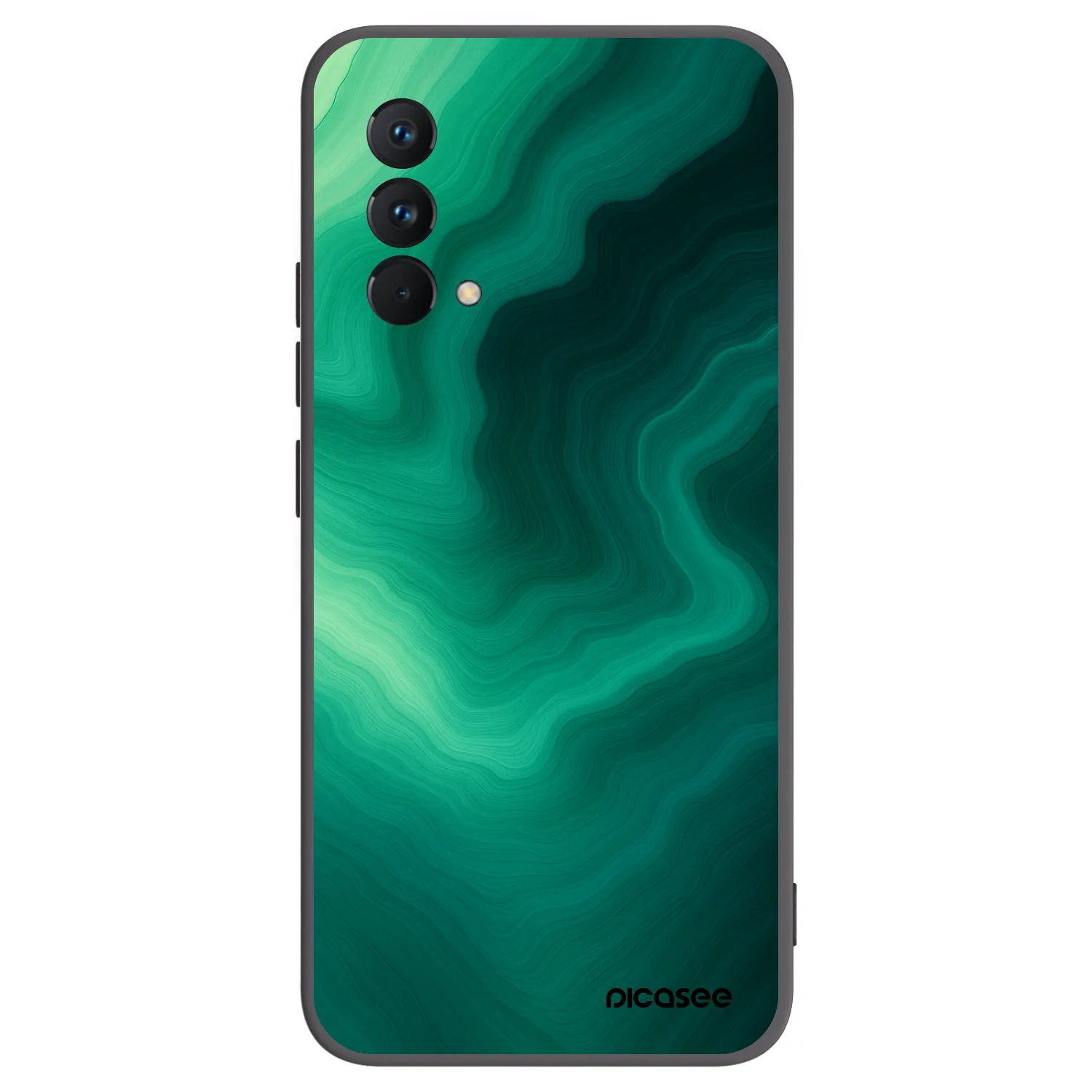 Picasee Realme GT Master Edition 5G Hülle - Schwarzes Silikon - Malachite