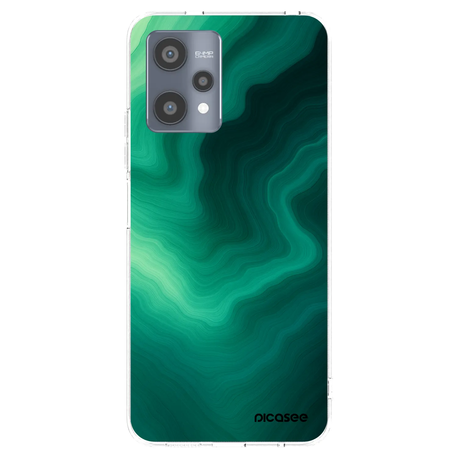 Picasee Realme 9 Pro 5G Hülle - Transparentes Silikon - Malachite