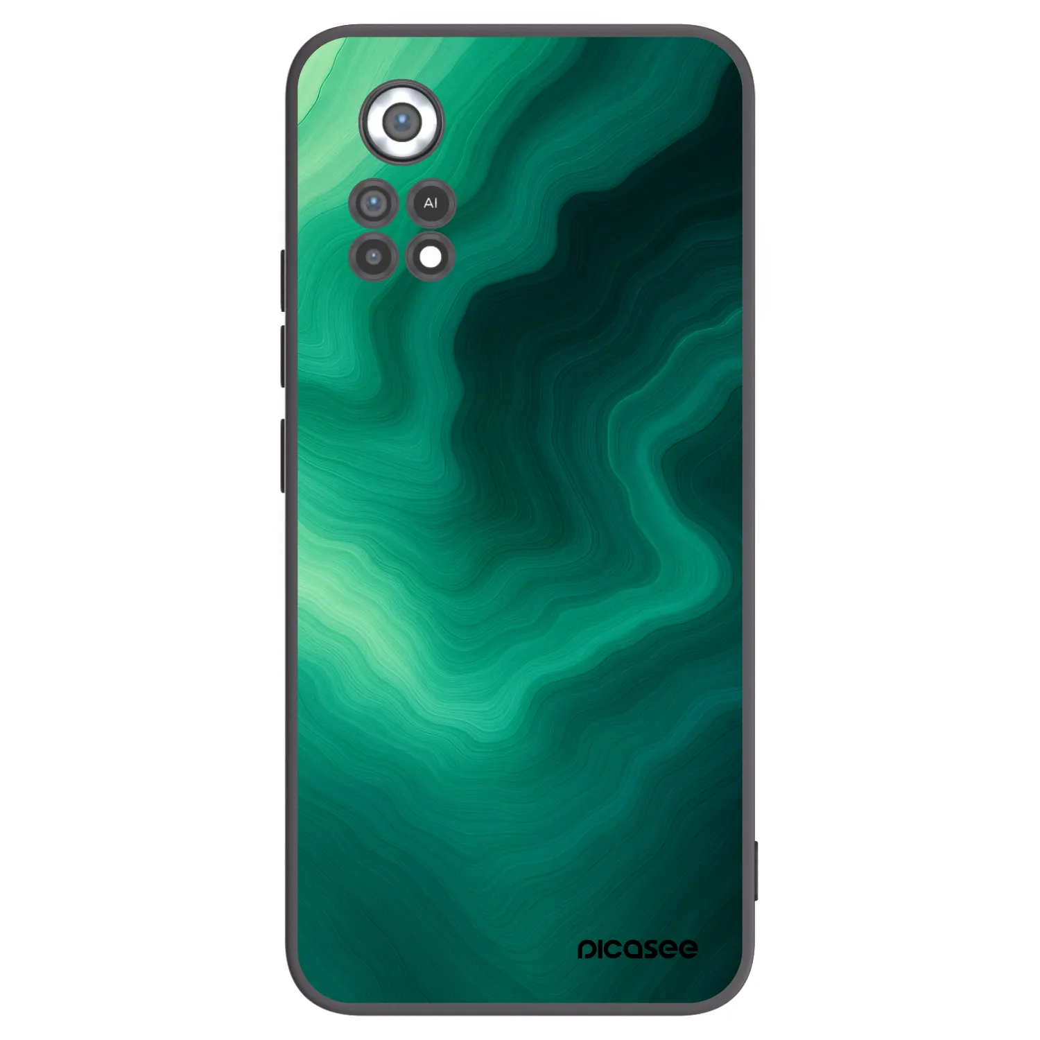 Picasee Xiaomi Poco X4 Pro 5G Hülle - Schwarzes Silikon - Malachite