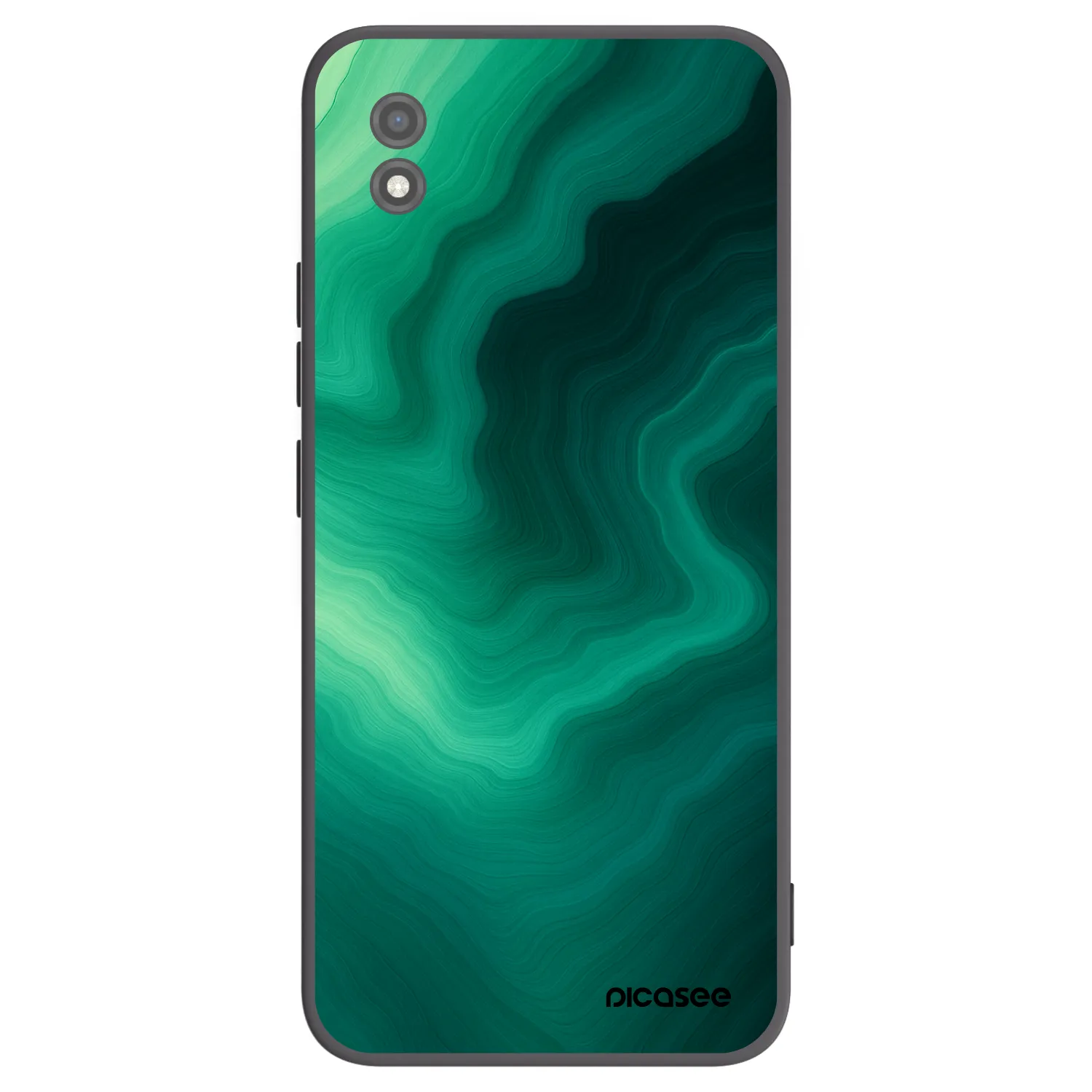 Picasee Realme C11 (2021) Hülle - Schwarzes Silikon - Malachite