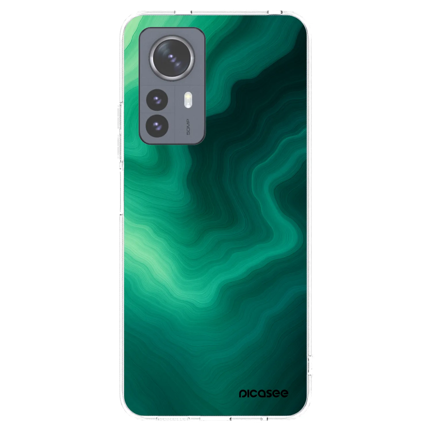 Picasee Xiaomi 12 Pro Hülle - Transparentes Silikon - Malachite