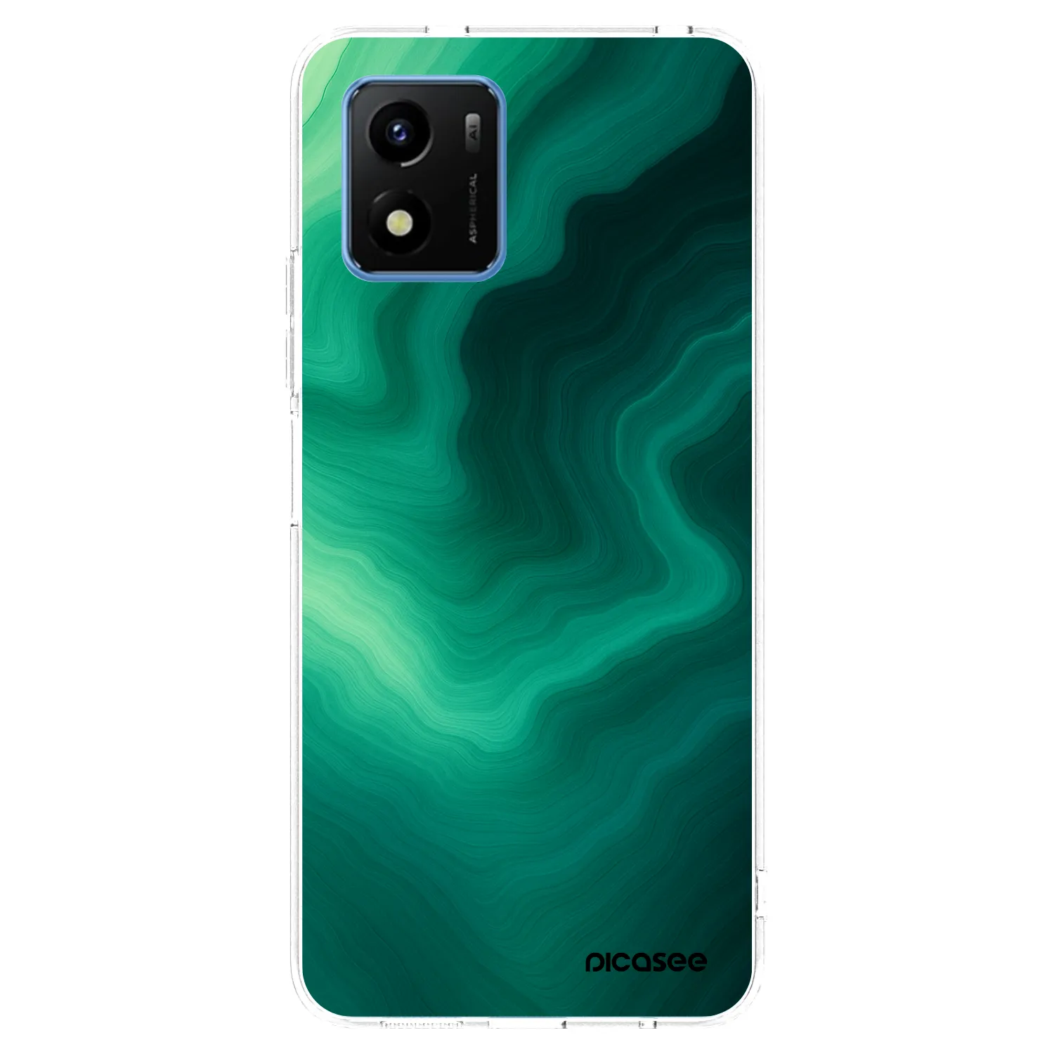 Picasee Vivo Y01 Hülle - Transparentes Silikon - Malachite