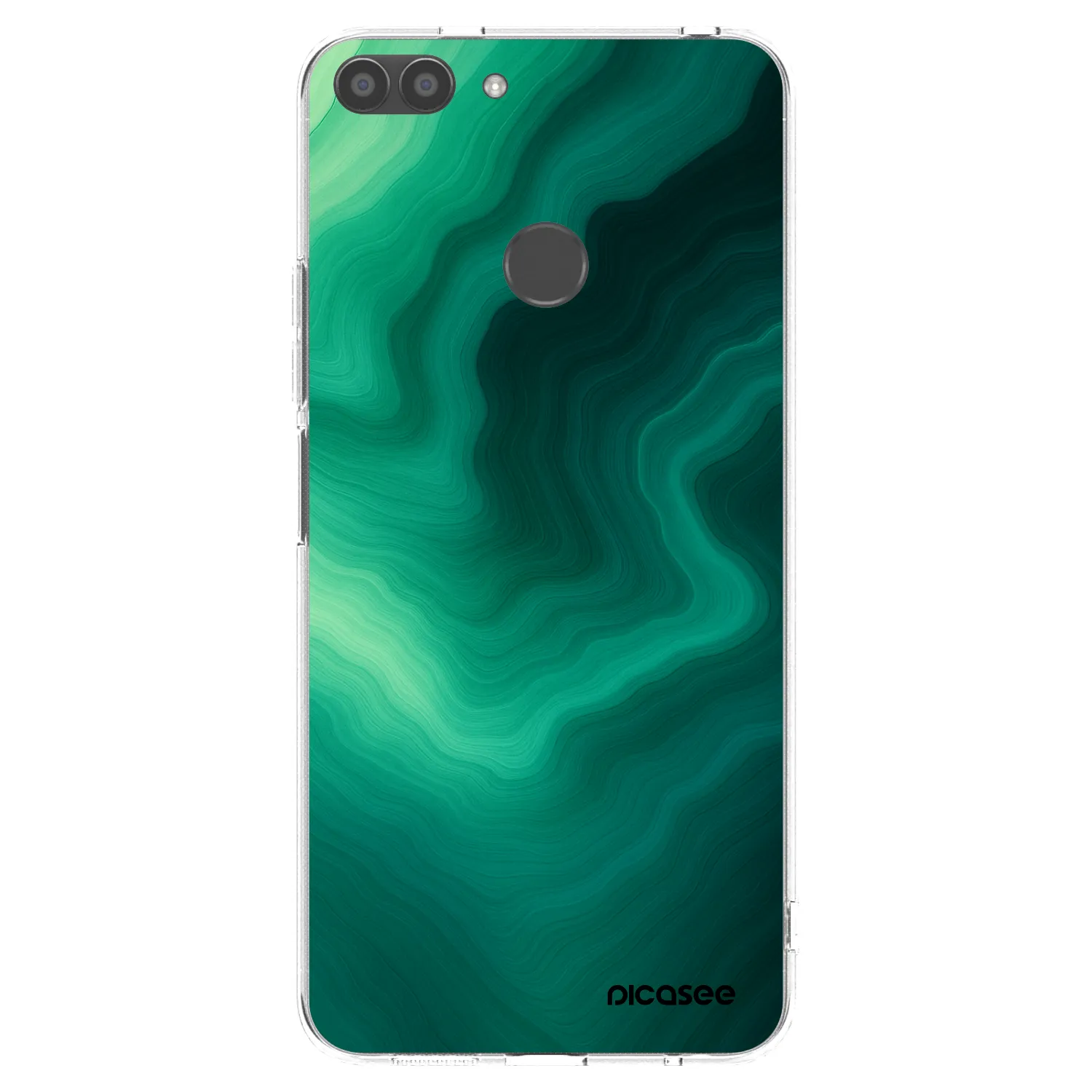 Picasee Huawei P Smart Hülle - Transparentes Silikon - Malachite