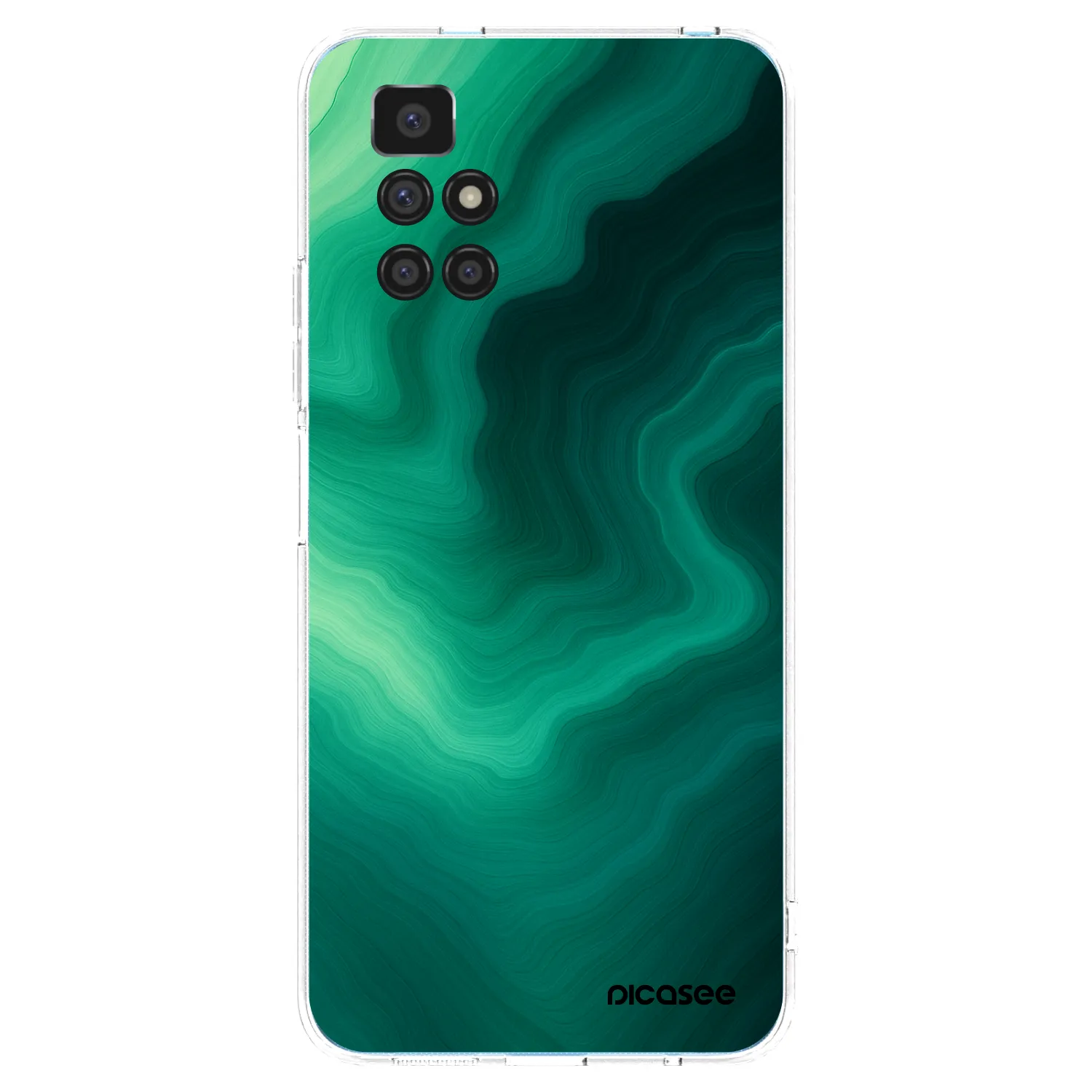 Picasee Xiaomi Redmi 10 (2022) Hülle - Transparentes Silikon - Malachite