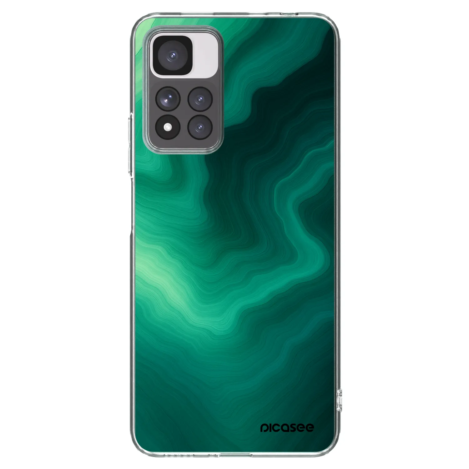 Picasee Xiaomi Redmi Note 11 Pro+ 5G Hülle - Transparentes Silikon - Malachite