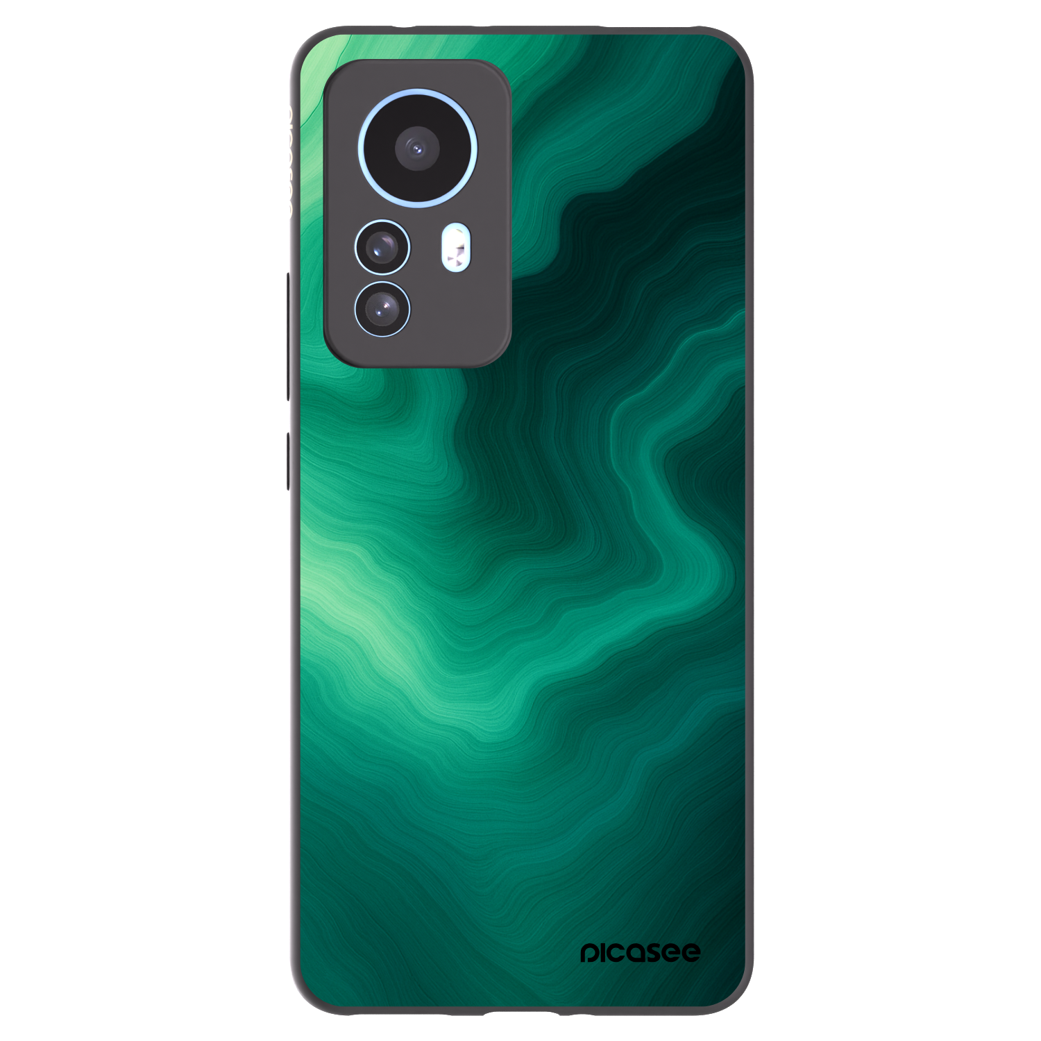 Picasee Xiaomi 12T Hülle - Schwarzes Silikon - Malachite