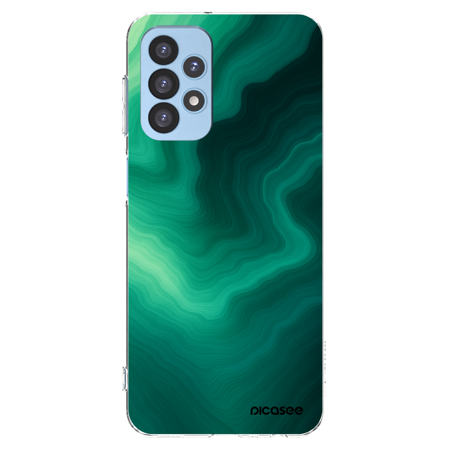 Picasee Samsung Galaxy A23 A235F 4G Hülle - Transparentes Silikon - Malachite