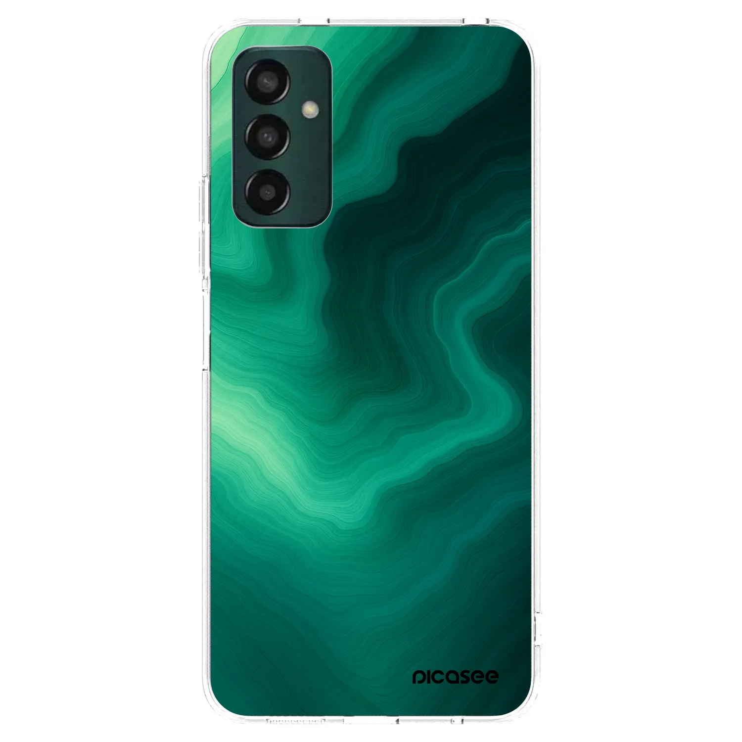 Picasee Samsung Galaxy M23 5G Hülle - Transparentes Silikon - Malachite