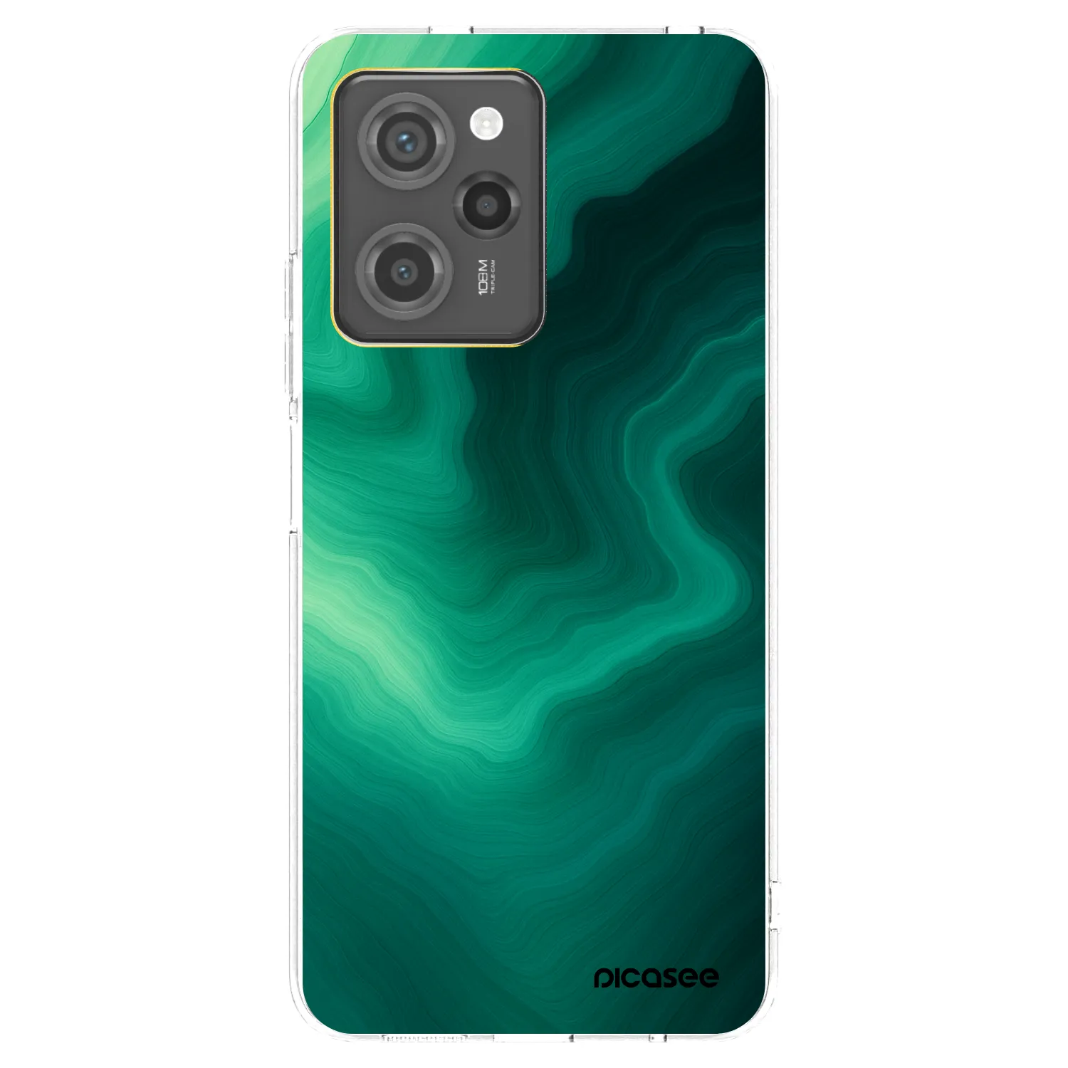 Picasee Xiaomi Poco X5 Pro Hülle - Schwarzes Silikon - Malachite