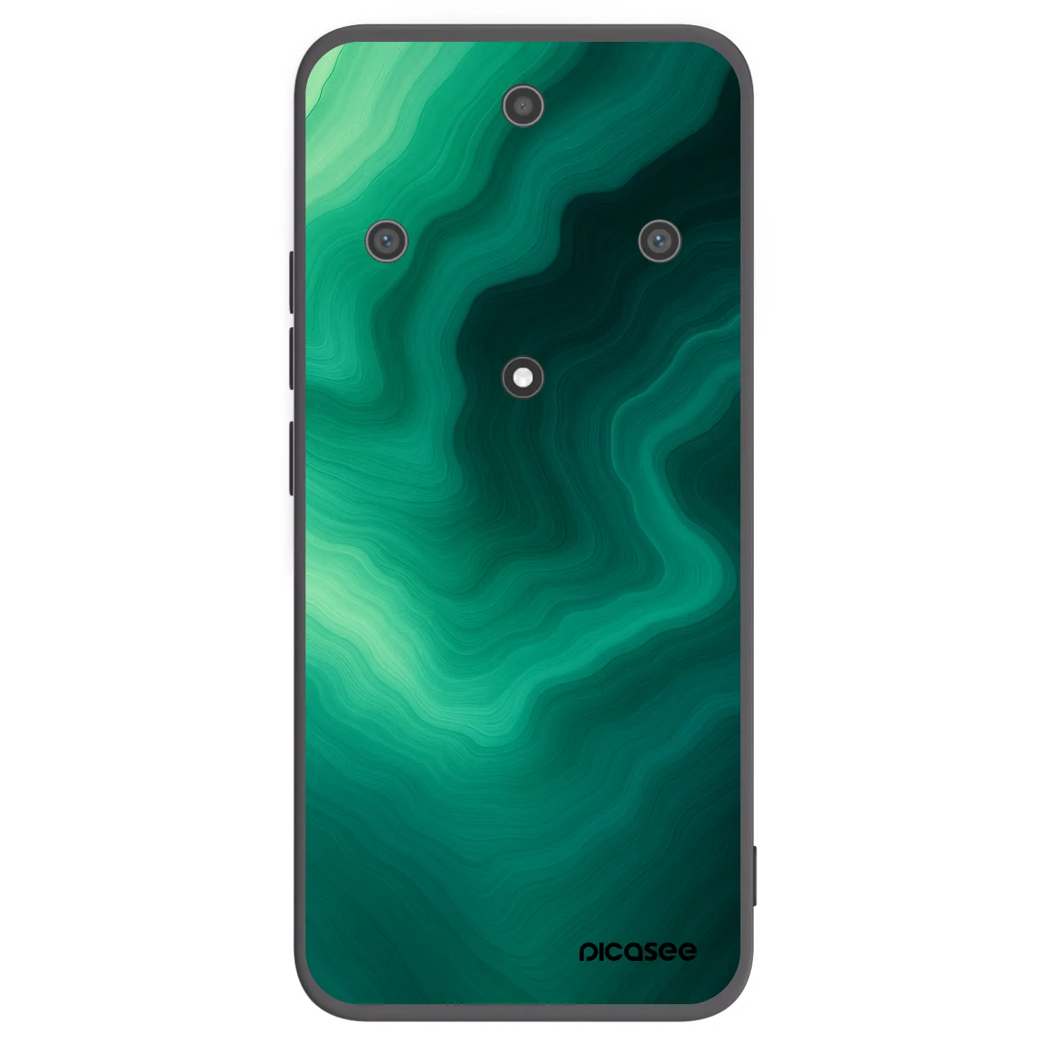 Picasee Honor Magic5 Lite 5G Hülle - Schwarzes Silikon - Malachite
