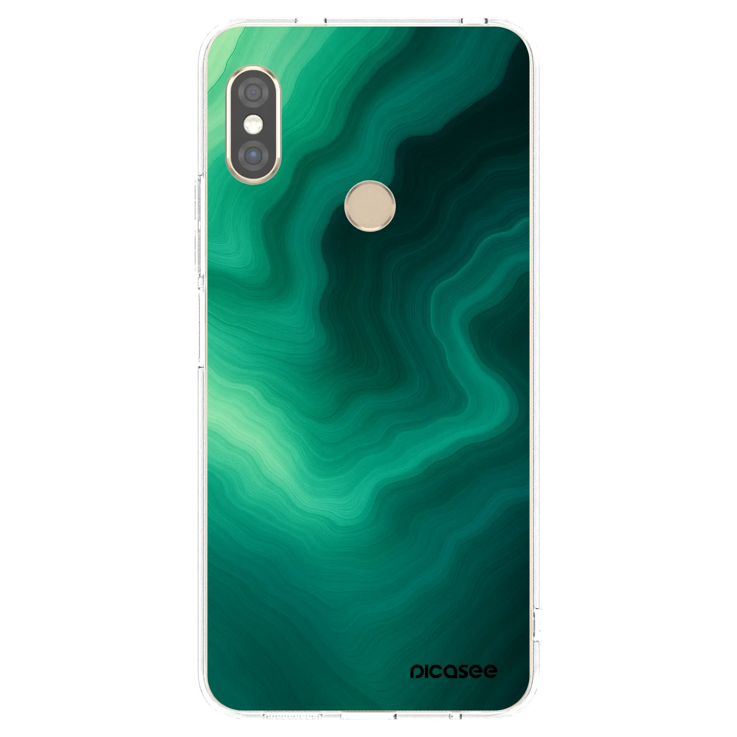 Picasee Xiaomi Redmi Note 5 Global Hülle - Transparentes Silikon - Malachite