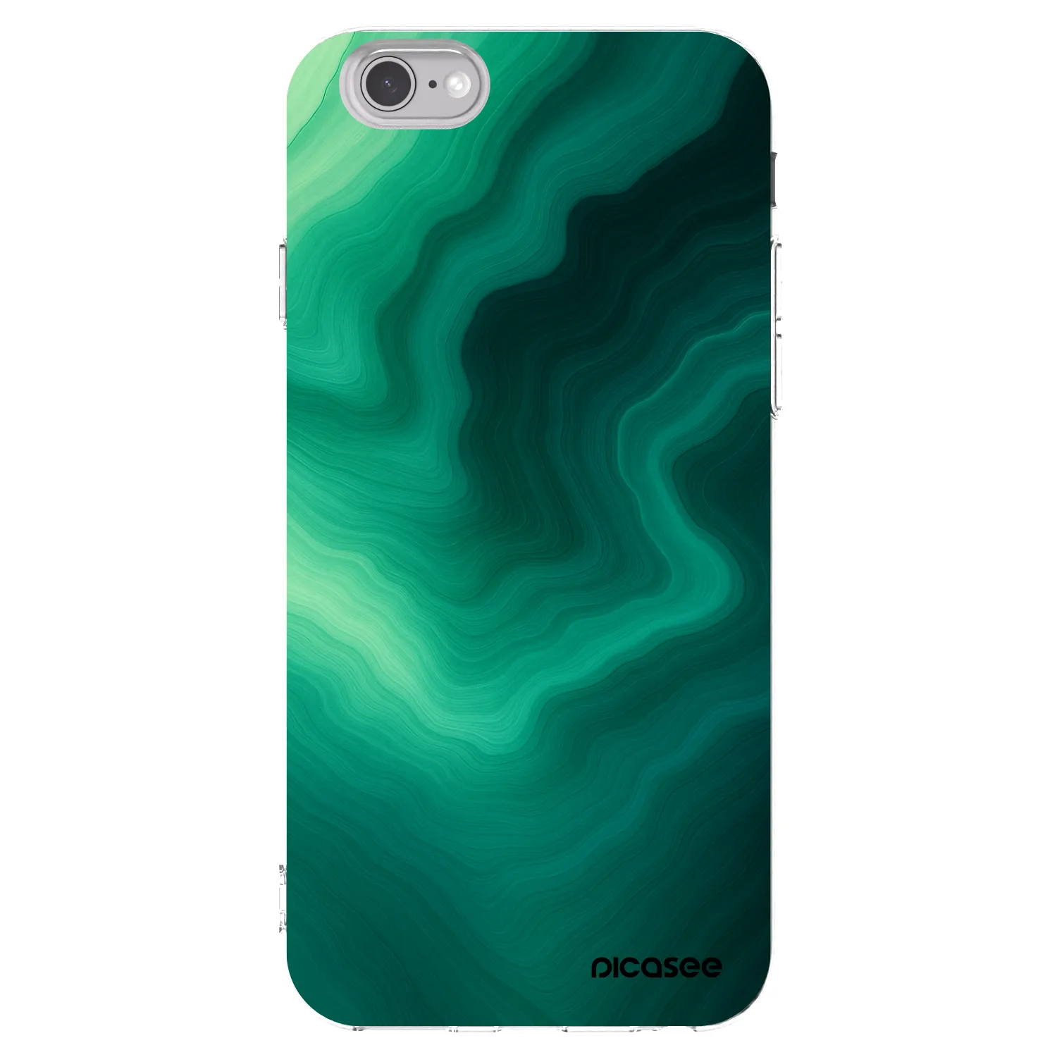 Picasee Apple iPhone 6/6S Hülle - Transparentes Silikon - Malachite