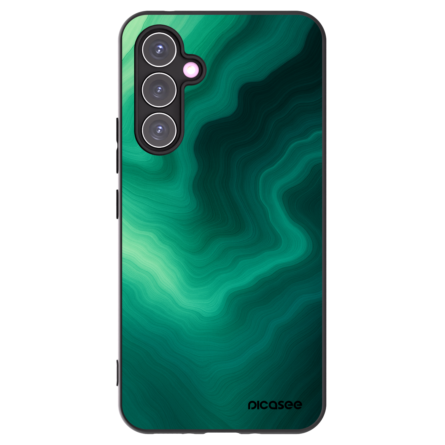 Picasee Samsung Galaxy A54 5G A546B Hülle - Schwarzes Silikon - Malachite