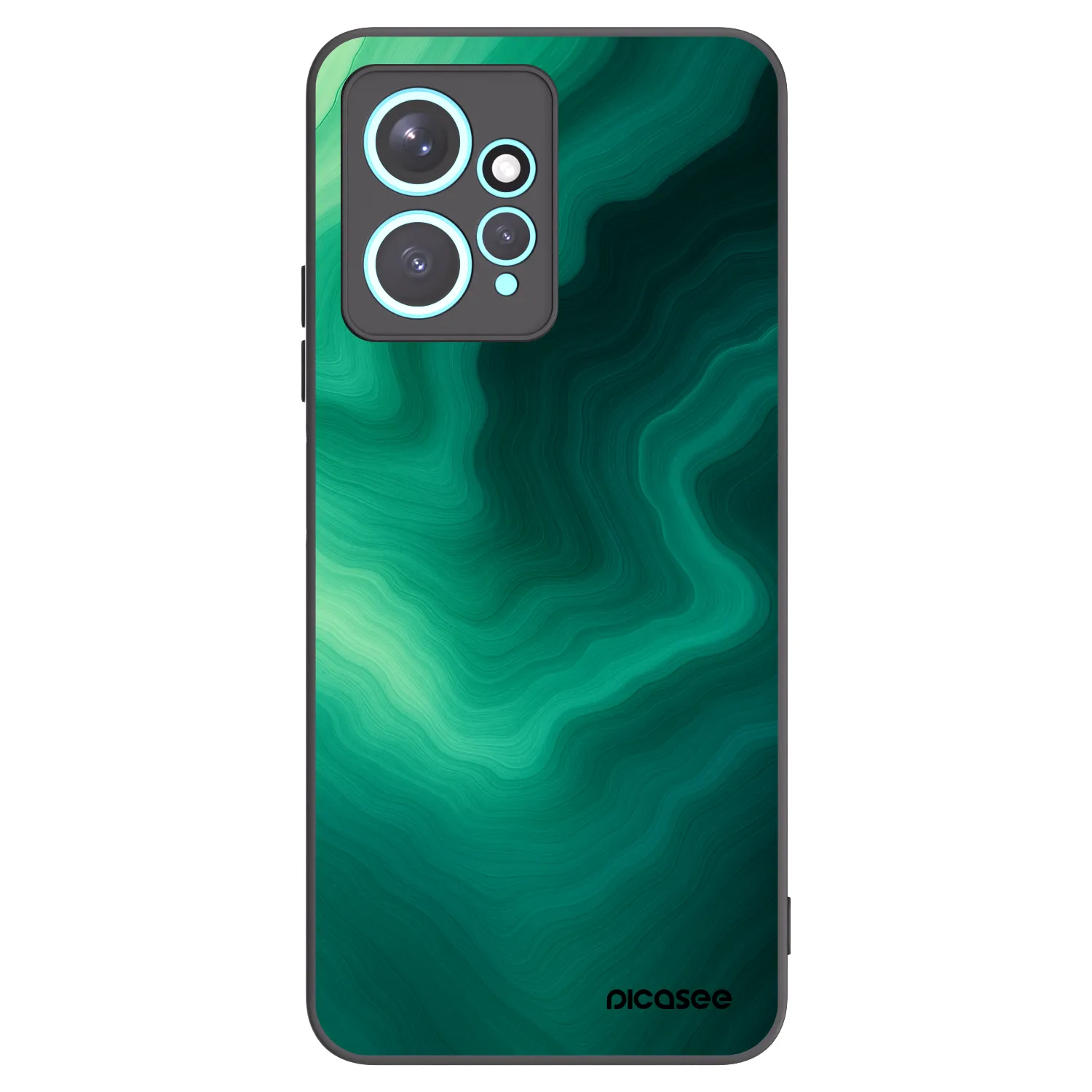 Picasee Xiaomi Redmi Note 12 4G Hülle - Schwarzes Silikon - Malachite