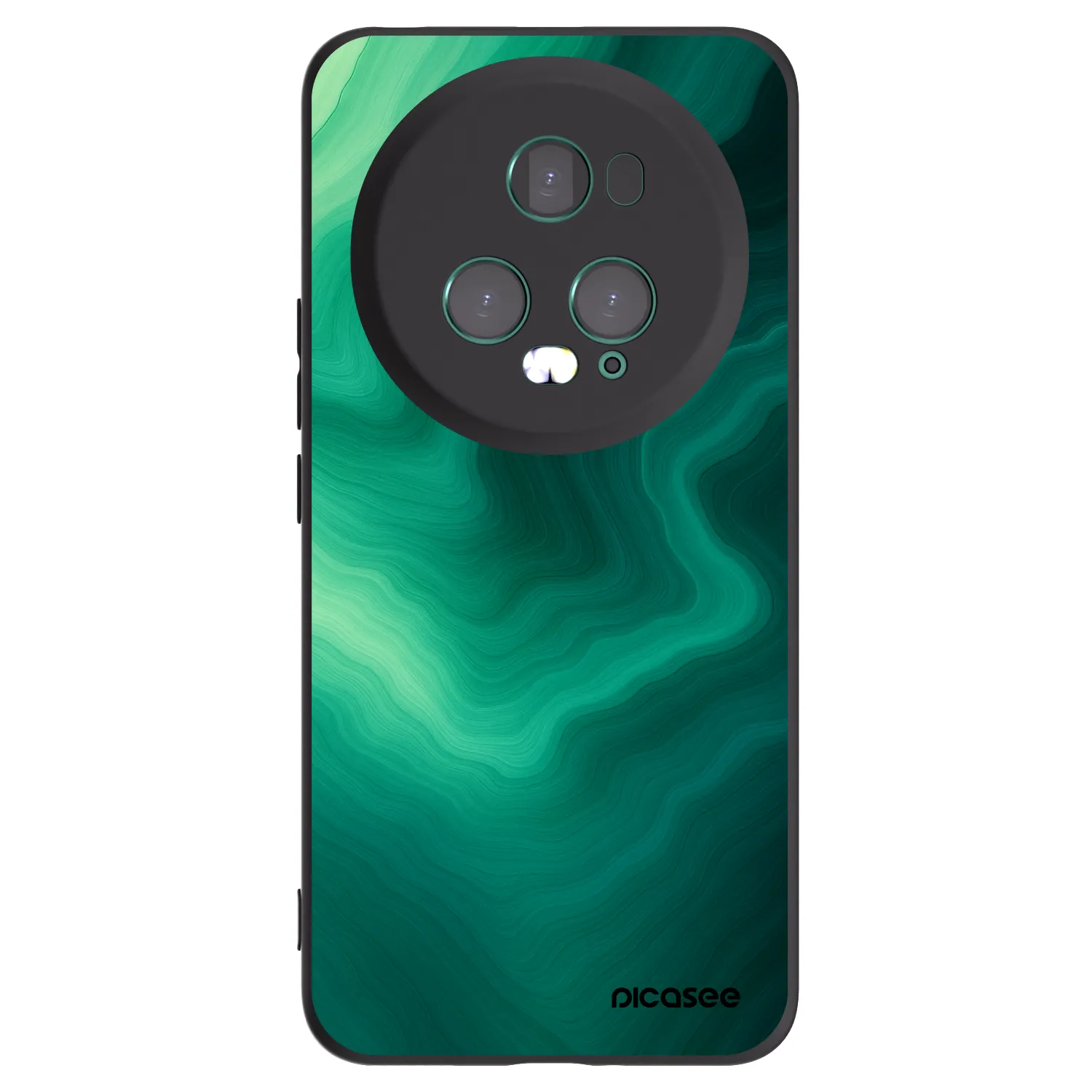 Picasee Honor Magic5 Pro Hülle - Schwarzes Silikon - Malachite