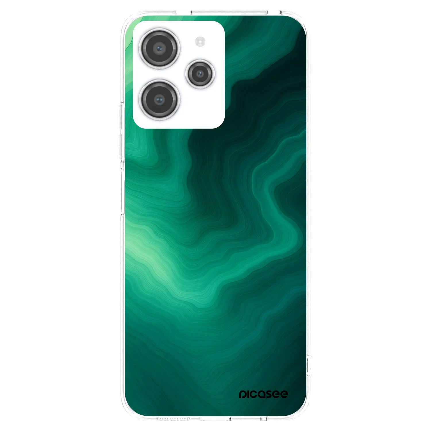 Picasee Xiaomi Redmi 12 4G Hülle - Transparentes Silikon - Malachite