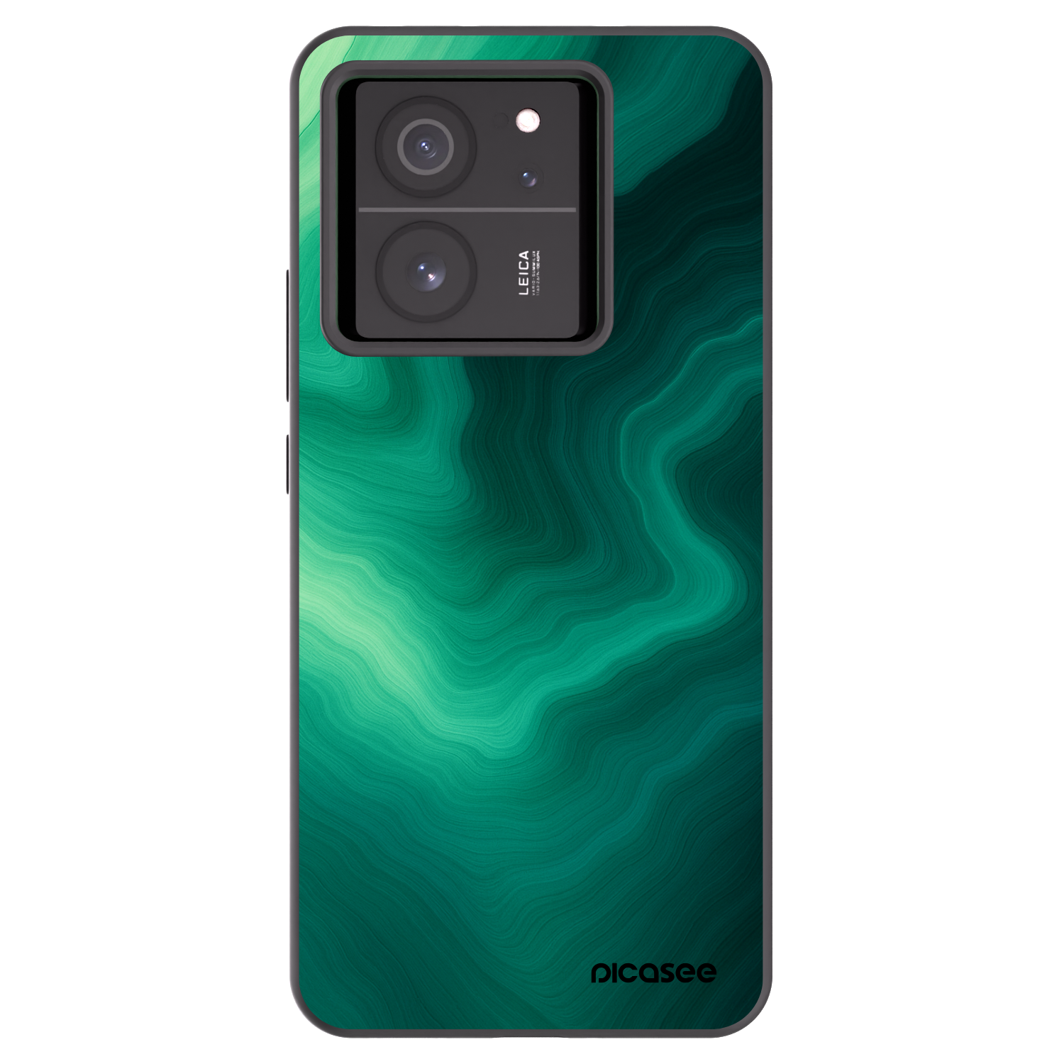Picasee Xiaomi 13T Hülle - Schwarzes Silikon - Malachite