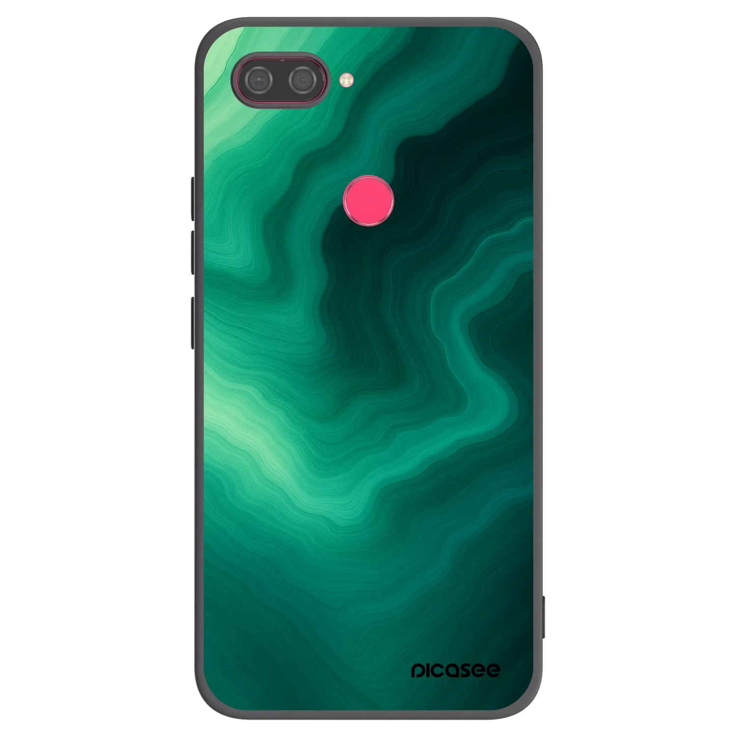 Picasee Xiaomi Mi 8 Lite Hülle - Schwarzes Silikon - Malachite
