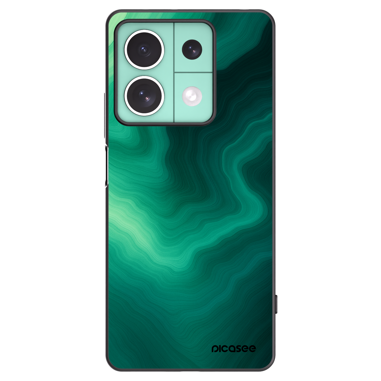 Picasee Xiaomi Redmi Note 13 5G Hülle - Schwarzes Silikon - Malachite