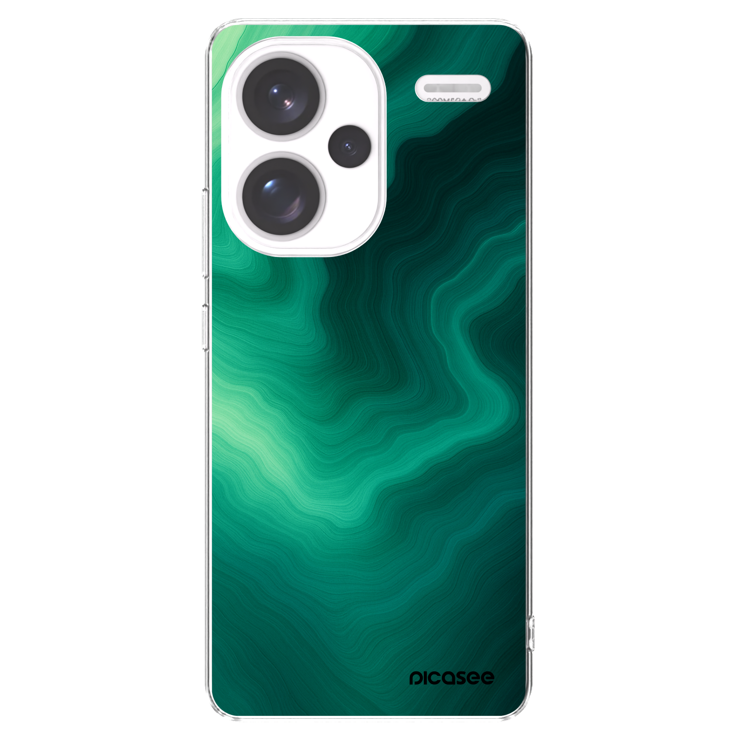 Picasee Xiaomi Redmi Note 13 Pro+ 5G Hülle - Transparentes Silikon - Malachite