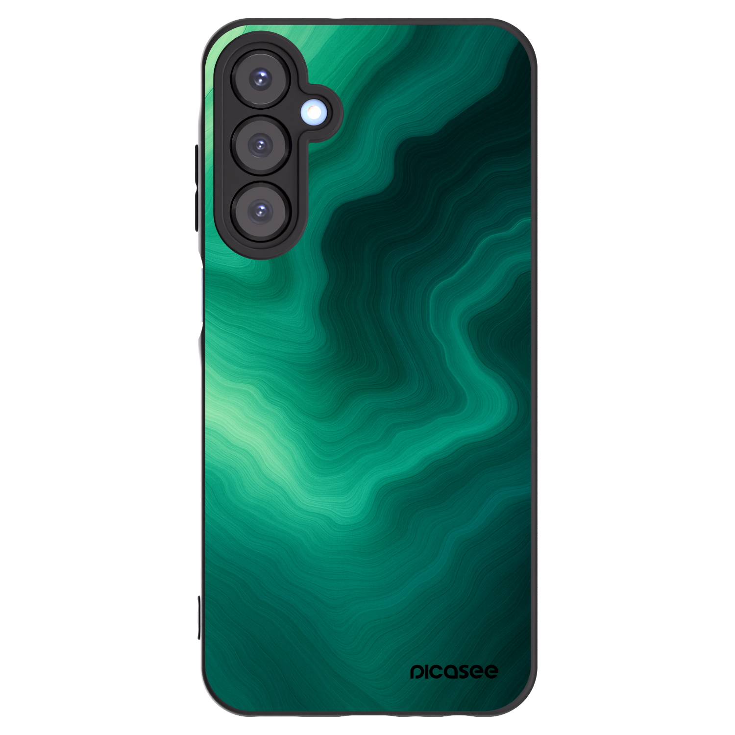 Picasee Samsung Galaxy A25 A256B 5G Hülle - Schwarzes Silikon - Malachite