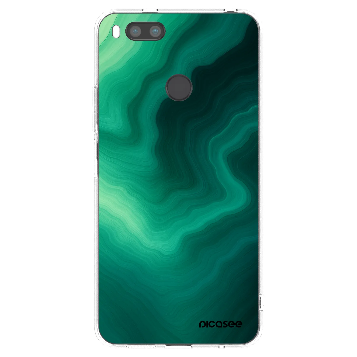 Picasee Xiaomi Mi A1 Global Hülle - Transparentes Silikon - Malachite