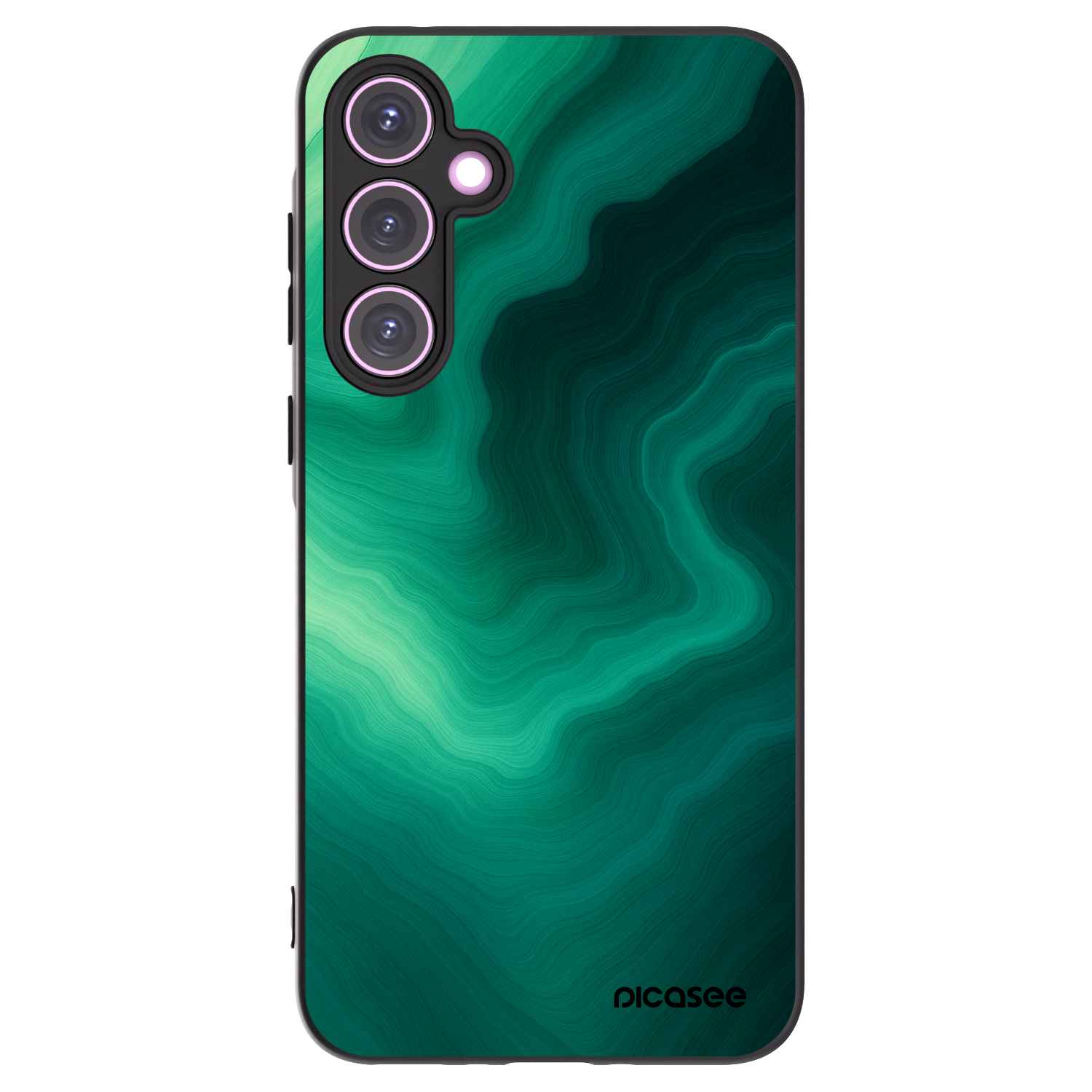 Picasee Samsung Galaxy A35 5G A356B Hülle - Schwarzes Silikon - Malachite